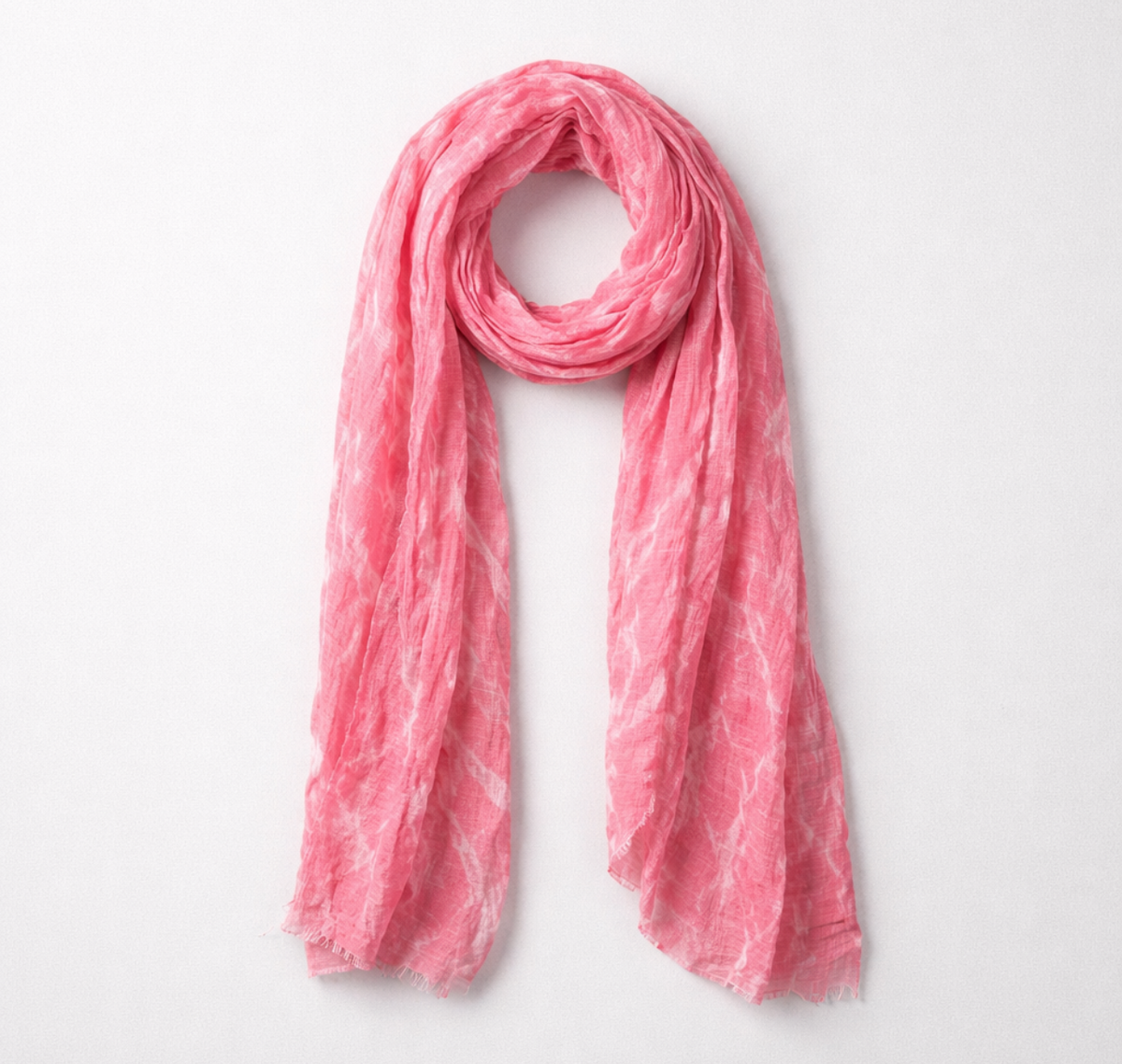 Foulard Esprit Rose — Tissu Léger — Neuve