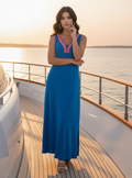 EGATEX Robe longue bleue - neuve - taille S