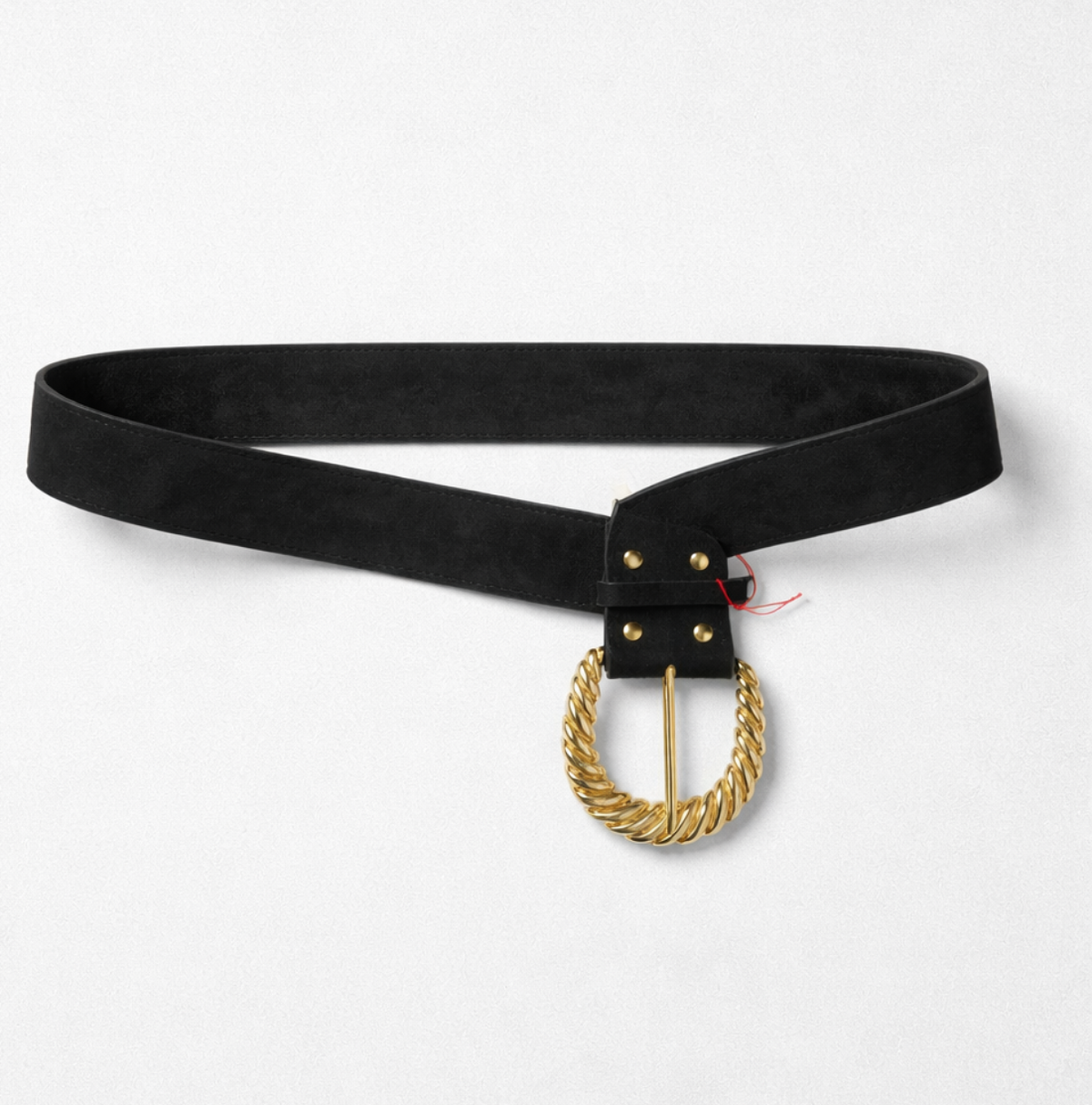 Ceinture Grace & Mila Noire — Boucle Dorée — Neuve