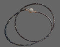 Collier Perles Noires Brillantes — Fait Main — Neuf