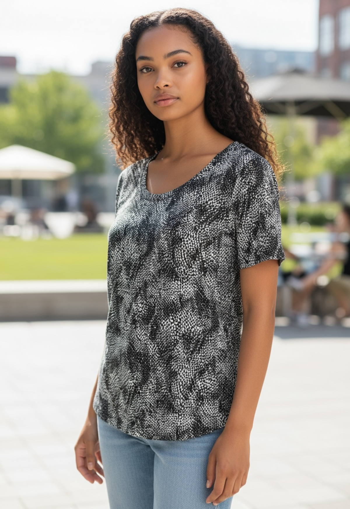 Tramontana t-shirt noir beige - neuf - taille S