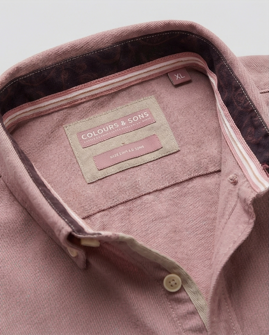 Chemise Colours & Sons Rose — Coton — Neuve — Taille XL