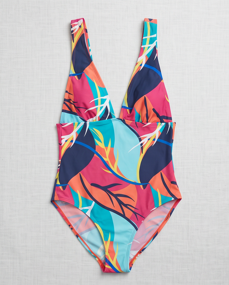 Maillot de bain aux motifs colorés — très bon état — taille M