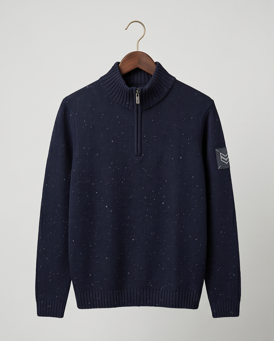 Pull Freeman T.Porter Homme Laine Col Zippé — Neuf — Taille M