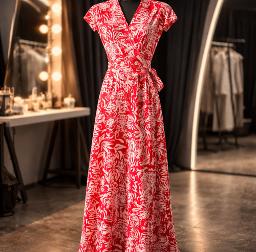 Artlove robe longue rouge - neuve - taille 34