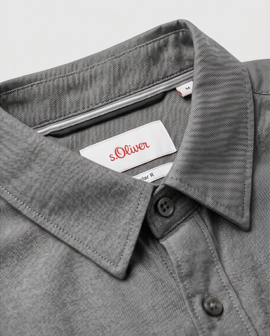 Chemise S.Oliver Anthracite — 100% Coton — Neuve — Taille M