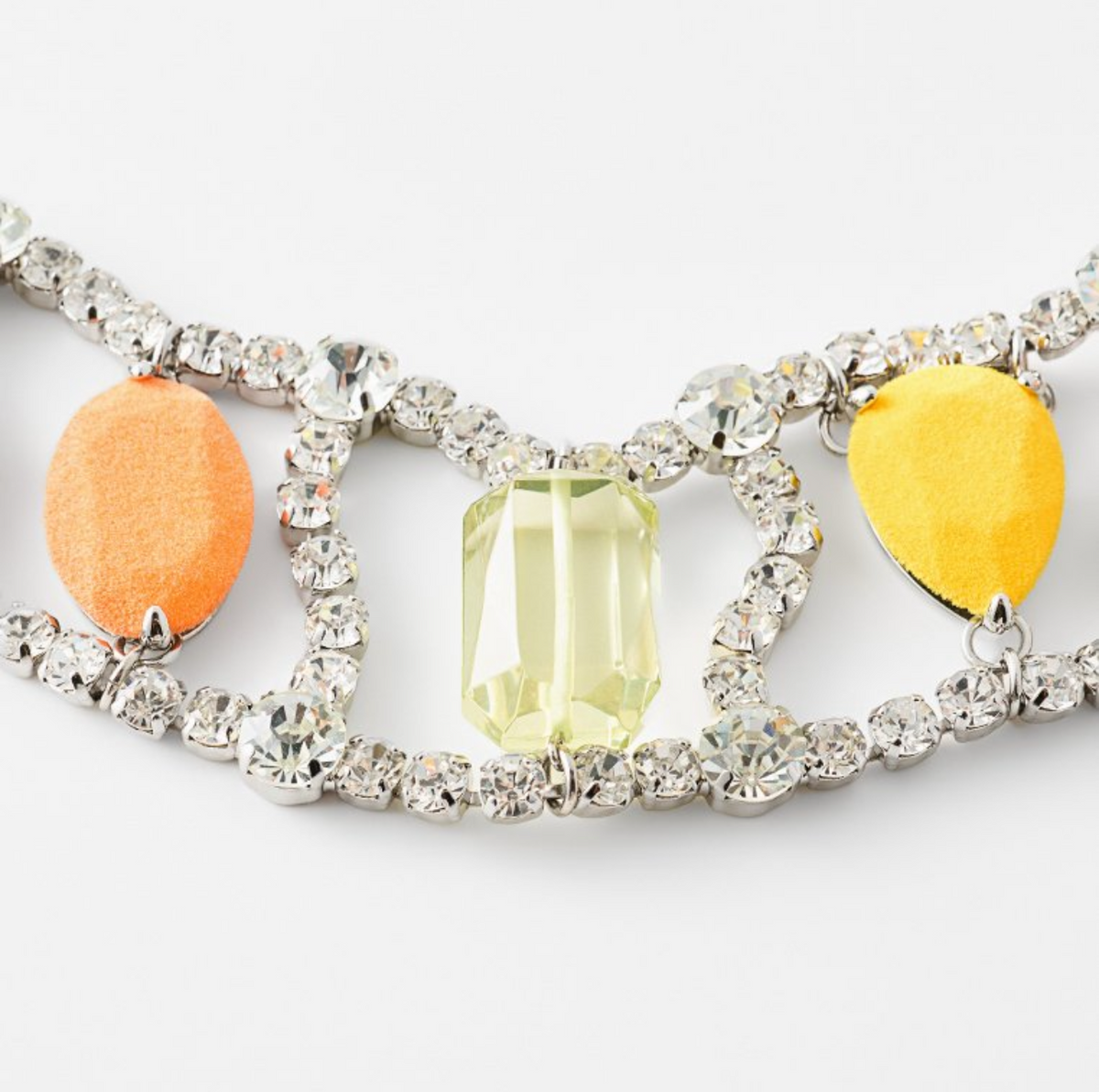 Bimba y Lola Collier Statement Strass & Pierres Colorées — Neuf