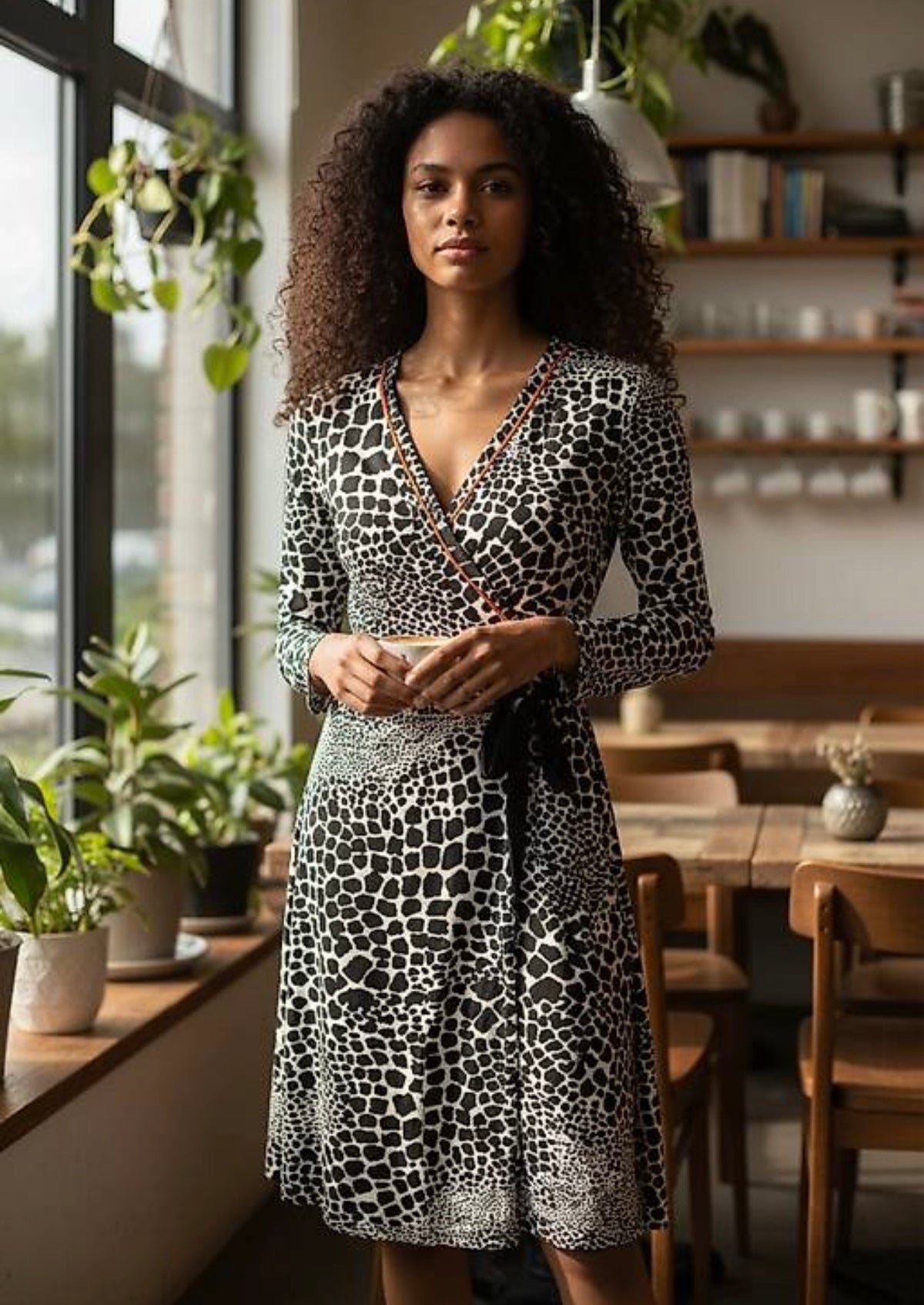 Tramontana robe beige noire - neuve - taille M