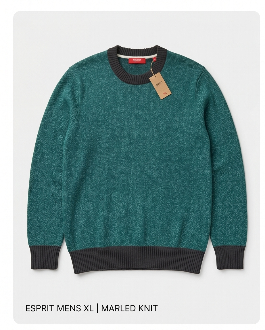 Pull Esprit homme vert - neuf - taille XL / L