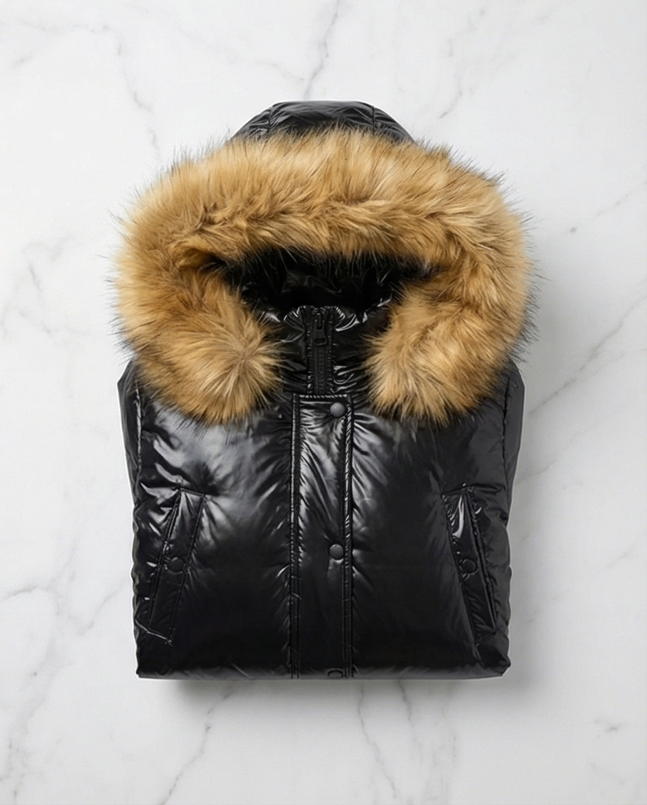 Doudoune WHITE GOOSE à Capuche Fourrure — Neuve — Taille L