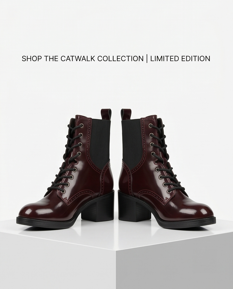 Bottines Catwalk Vernis Bordeaux — Neuves — Pointure 39