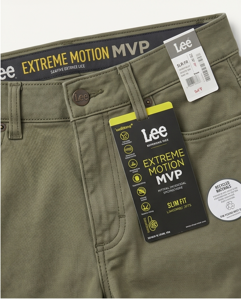 Pantalon Homme Lee Vert — Neuf — Taille 30/34
