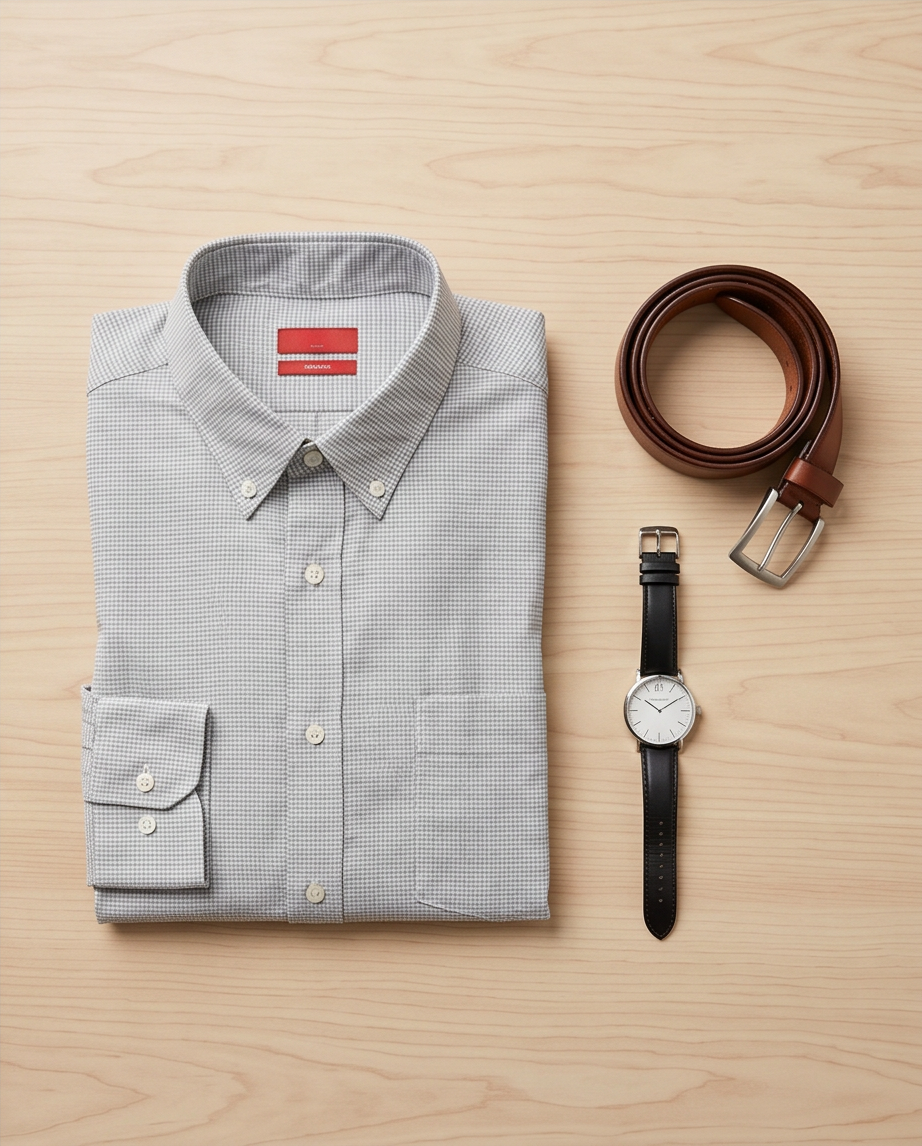 Chemise Esprit Homme À Carreaux Noir & Blanc — Neuve — Taille S