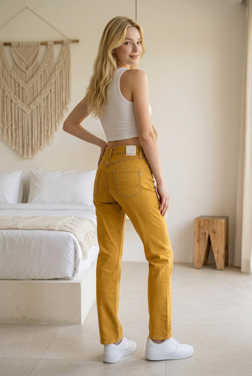 PLEASE Jeans jaune - neuf - XS