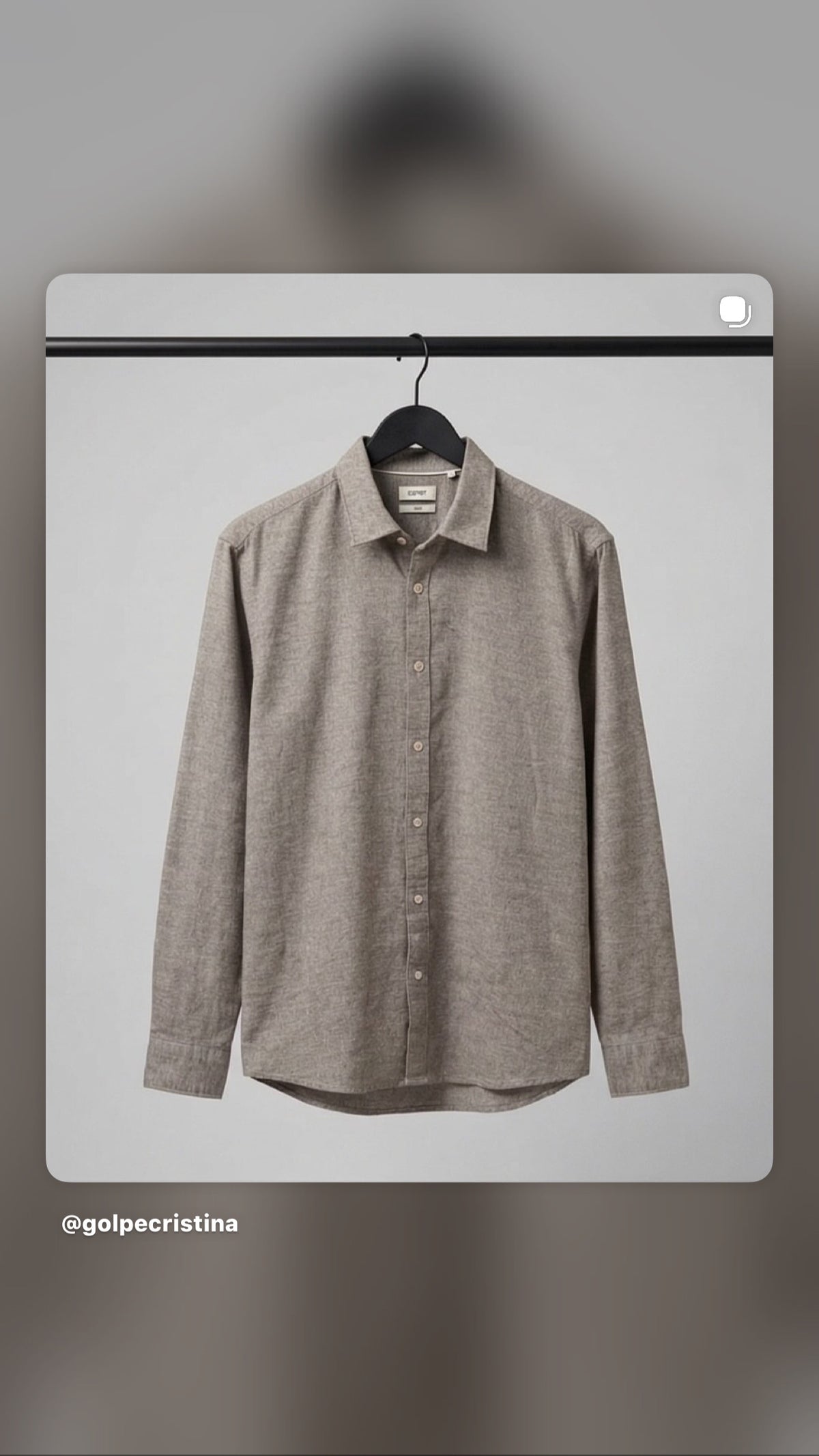 Chemise Esprit Homme Taupe — Coton — Neuve — Taille L
