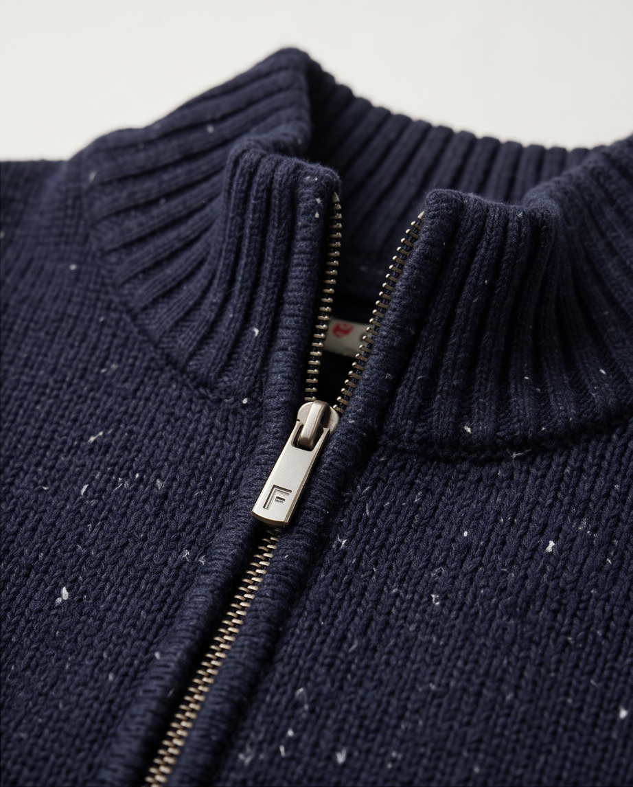 Pull Freeman T.Porter Homme Laine Col Zippé — Neuf — Taille M