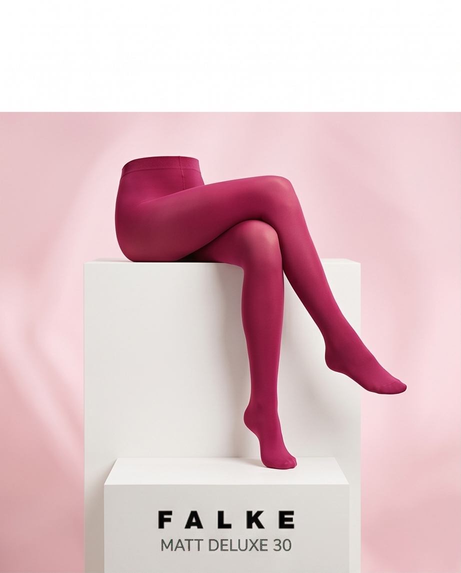 Collant Falke Matt Deluxe 30 — Fuchsia — Neuf — Taille S/M