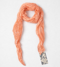 Foulard Driver Jeans Abricot — Neuf — Léger & Floral