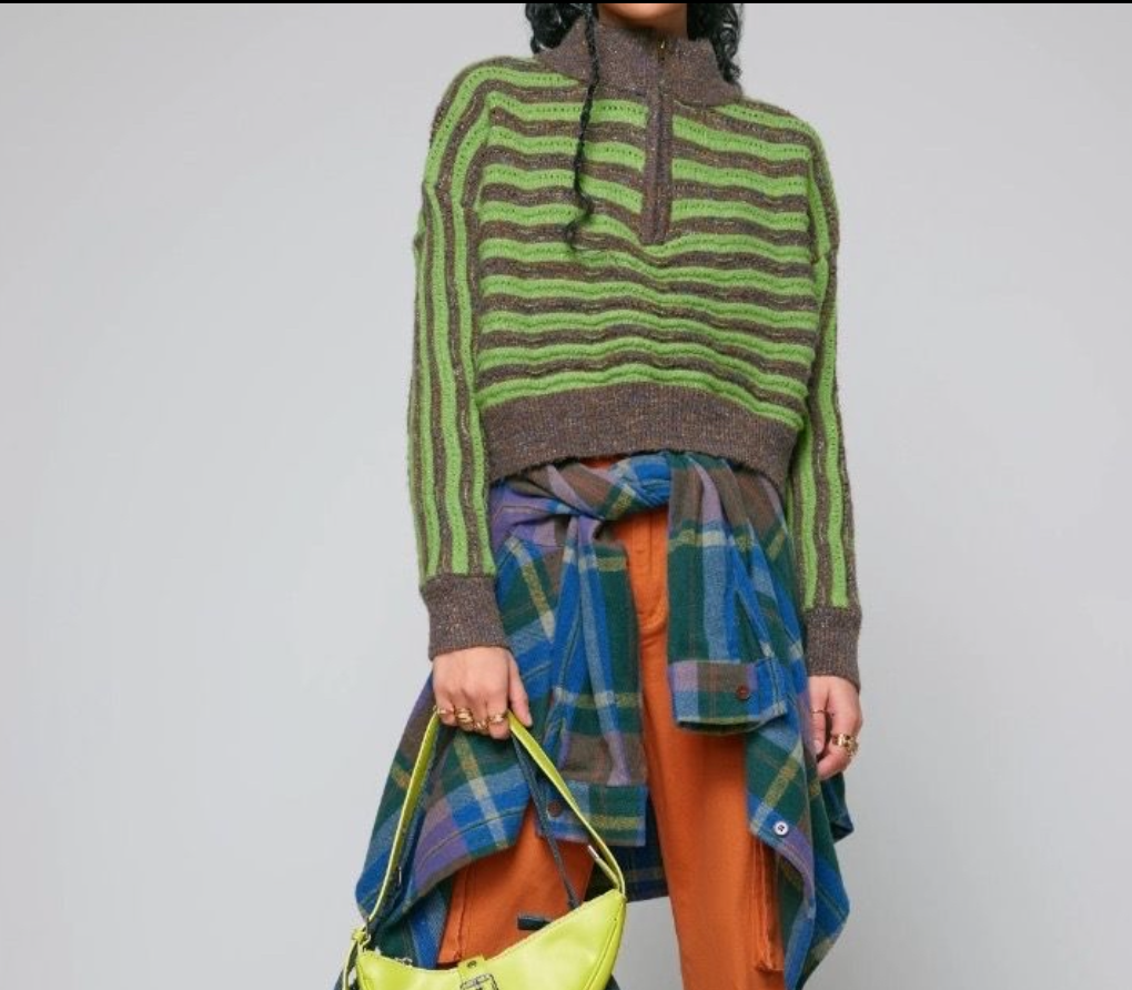 PULL EN MAILLE À RAYURES - NEUF - TAILLE M