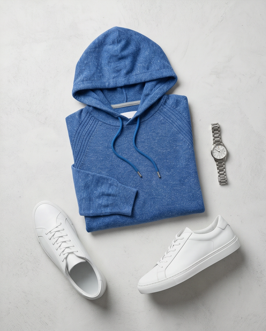 Sweat à Capuche S.Oliver Bleu homme — 100% Coton — Neuf — Taille XL