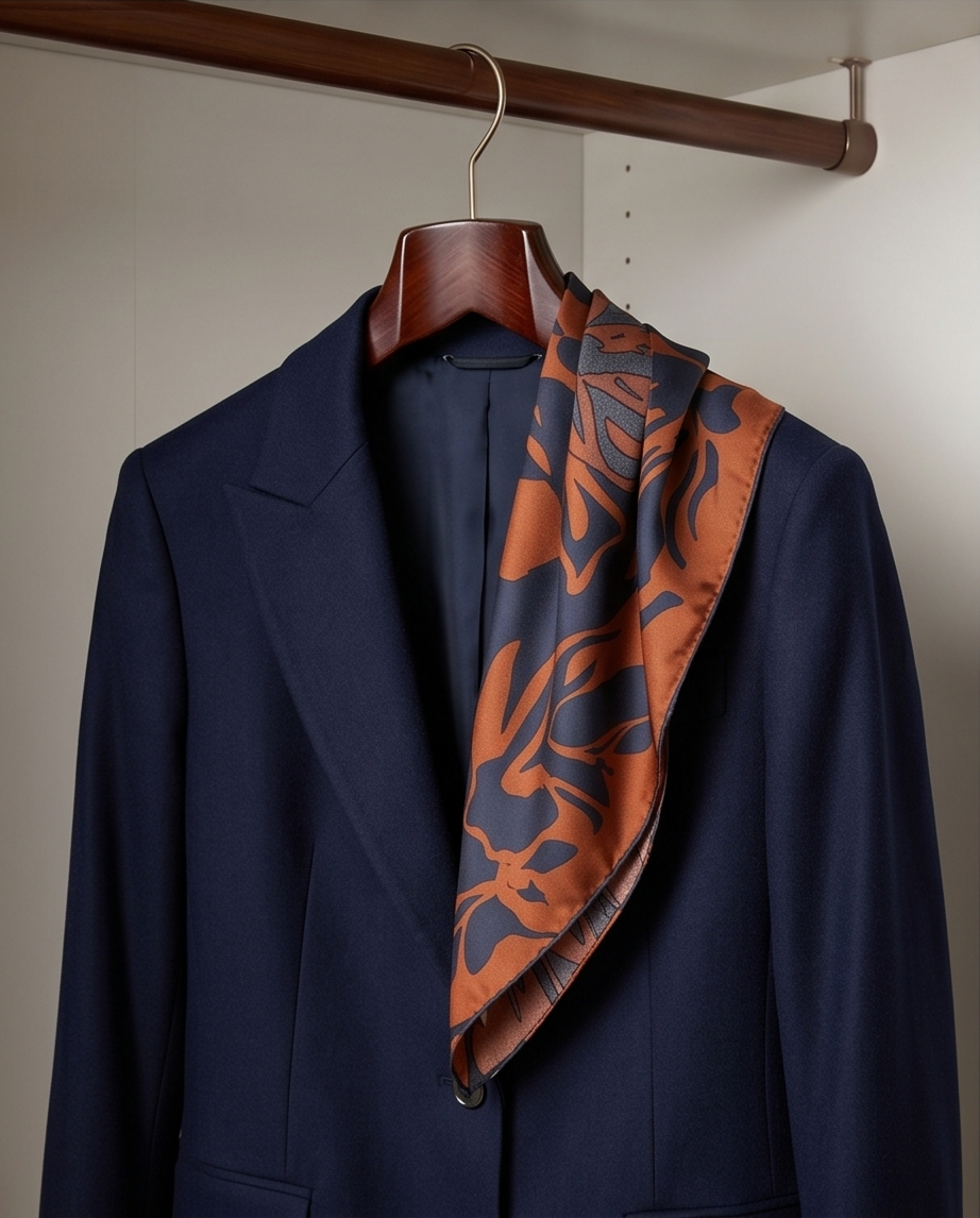 Lpb foulard marine - neuf
