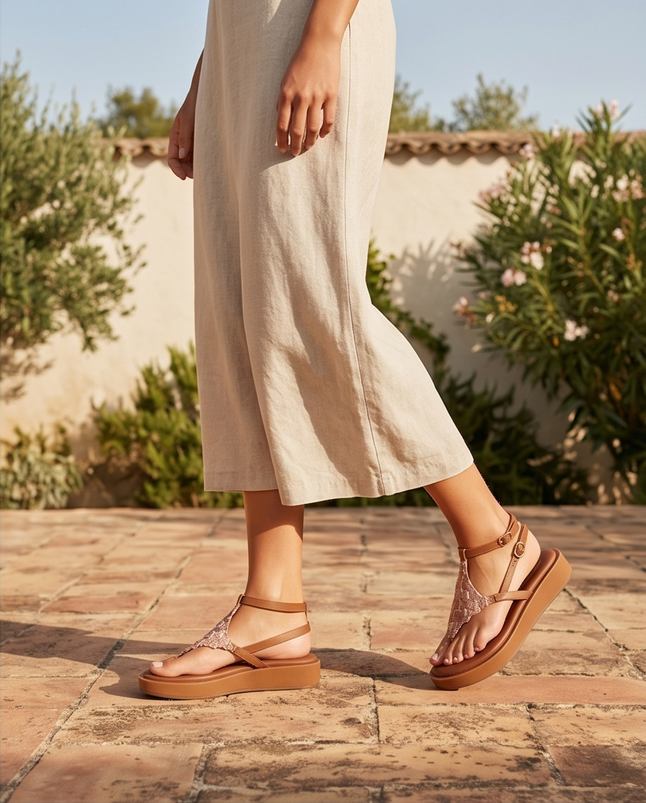 Cassis Côte d'Azur Sandales Cuir Nude Rose — Neuves — Taille 38