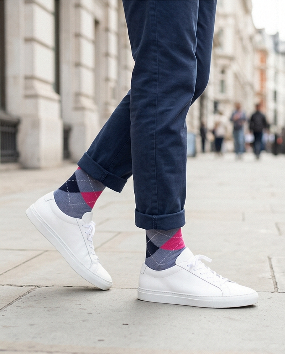 Chaussettes Burlington À Losanges — Neuves — Taille 39/41