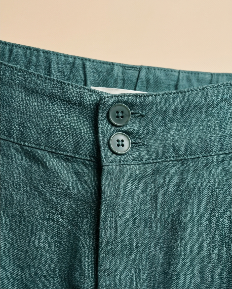 Street One pantalon lin vert sapin - neuf - taille 44