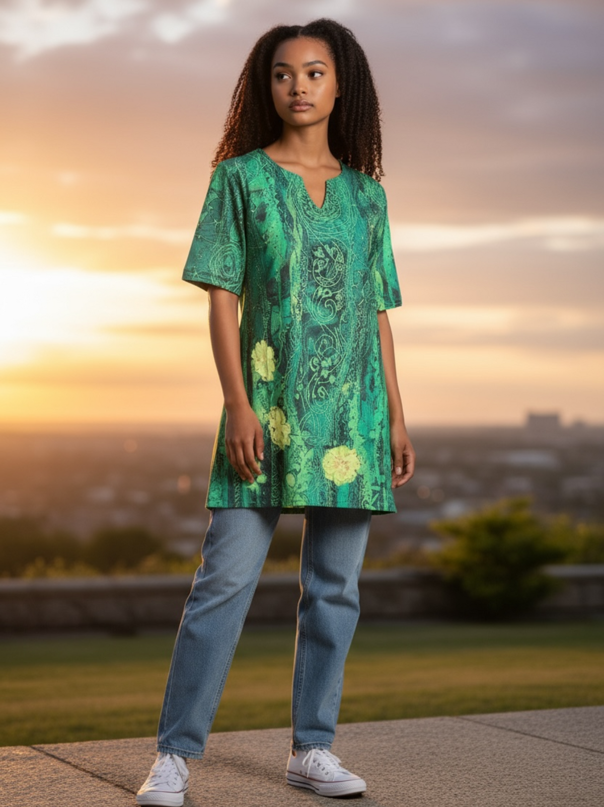 Robe d’Été Verte — Neuve — Taille M (taille petit)