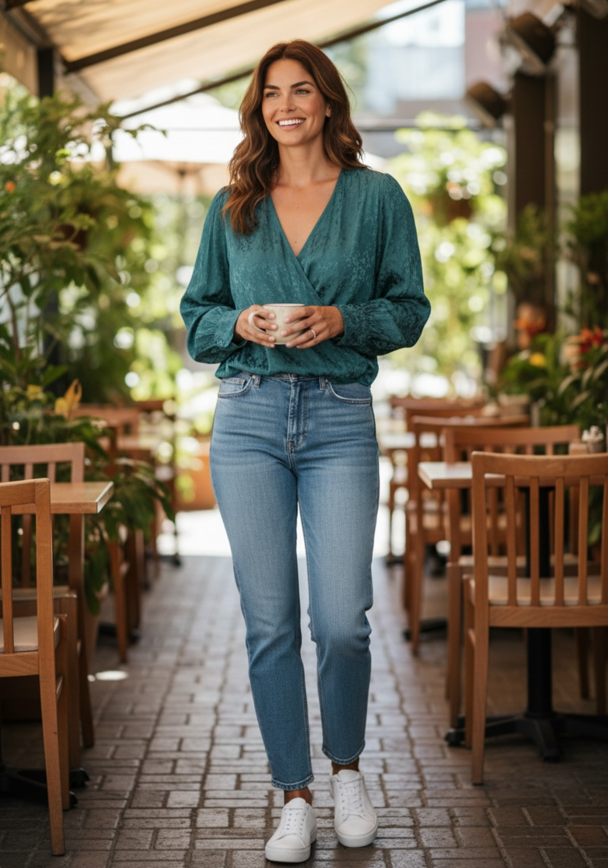 Grace & Mila blouse pétrole - neuf - taille M