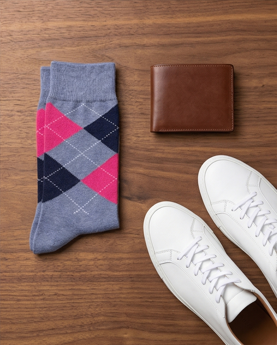 Chaussettes Burlington À Losanges — Neuves — Taille 39/41
