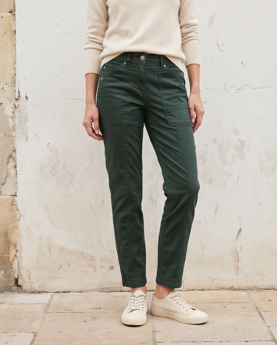 Street One Pantalon vert sapin - Neuf - taille 34 & 40