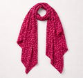 Écharpe Esprit — Motif Animalier Bordeaux — Douce — Neuve