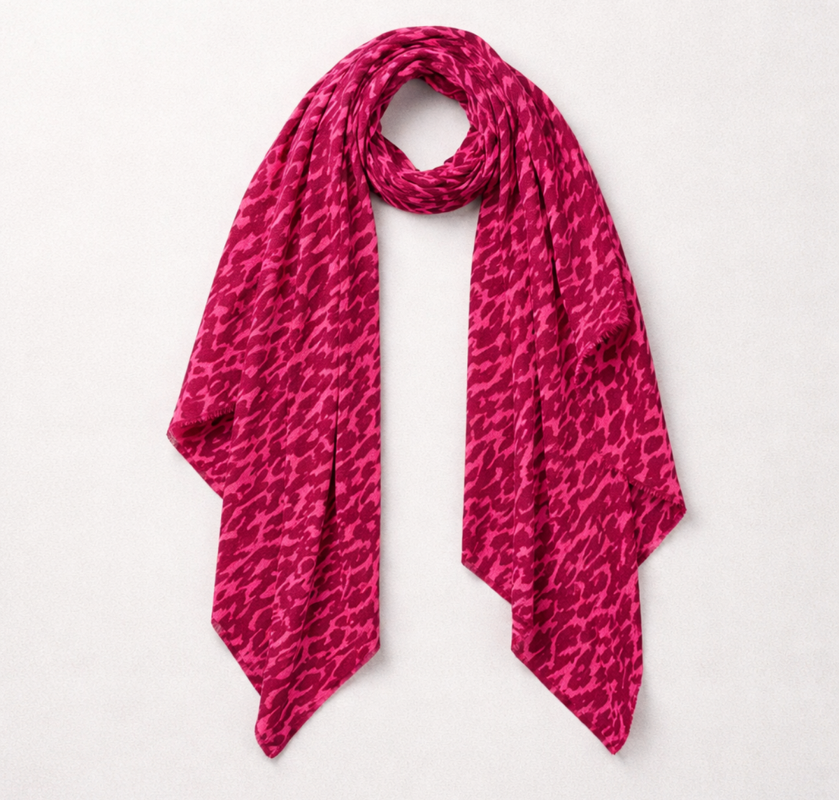 Écharpe Esprit — Motif Animalier Bordeaux — Douce — Neuve