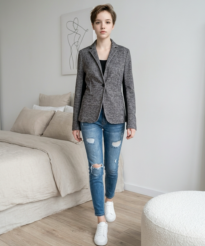 Esprit blazer gris chiné — très bon état — taille 36