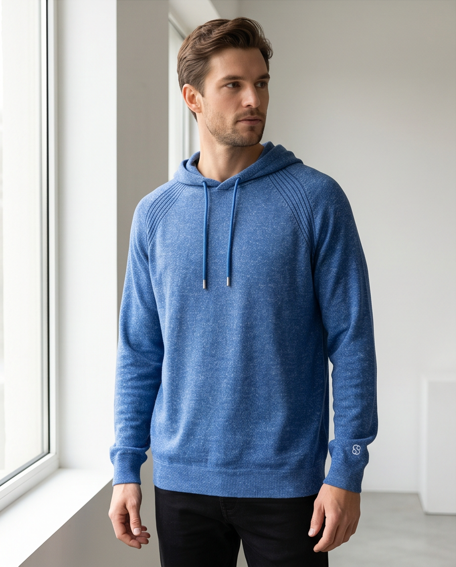 Sweat à Capuche S.Oliver Bleu homme — 100% Coton — Neuf — Taille XL