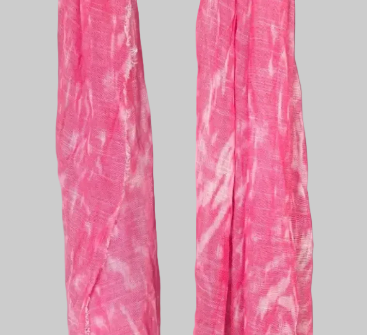 Foulard Esprit Rose — Tissu Léger — Neuve