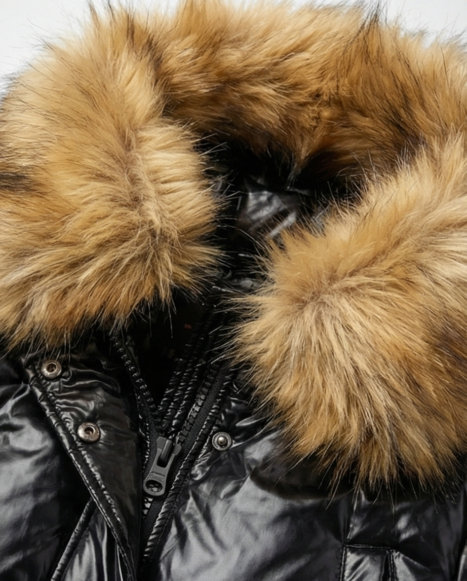 Doudoune WHITE GOOSE à Capuche Fourrure — Neuve — Taille L
