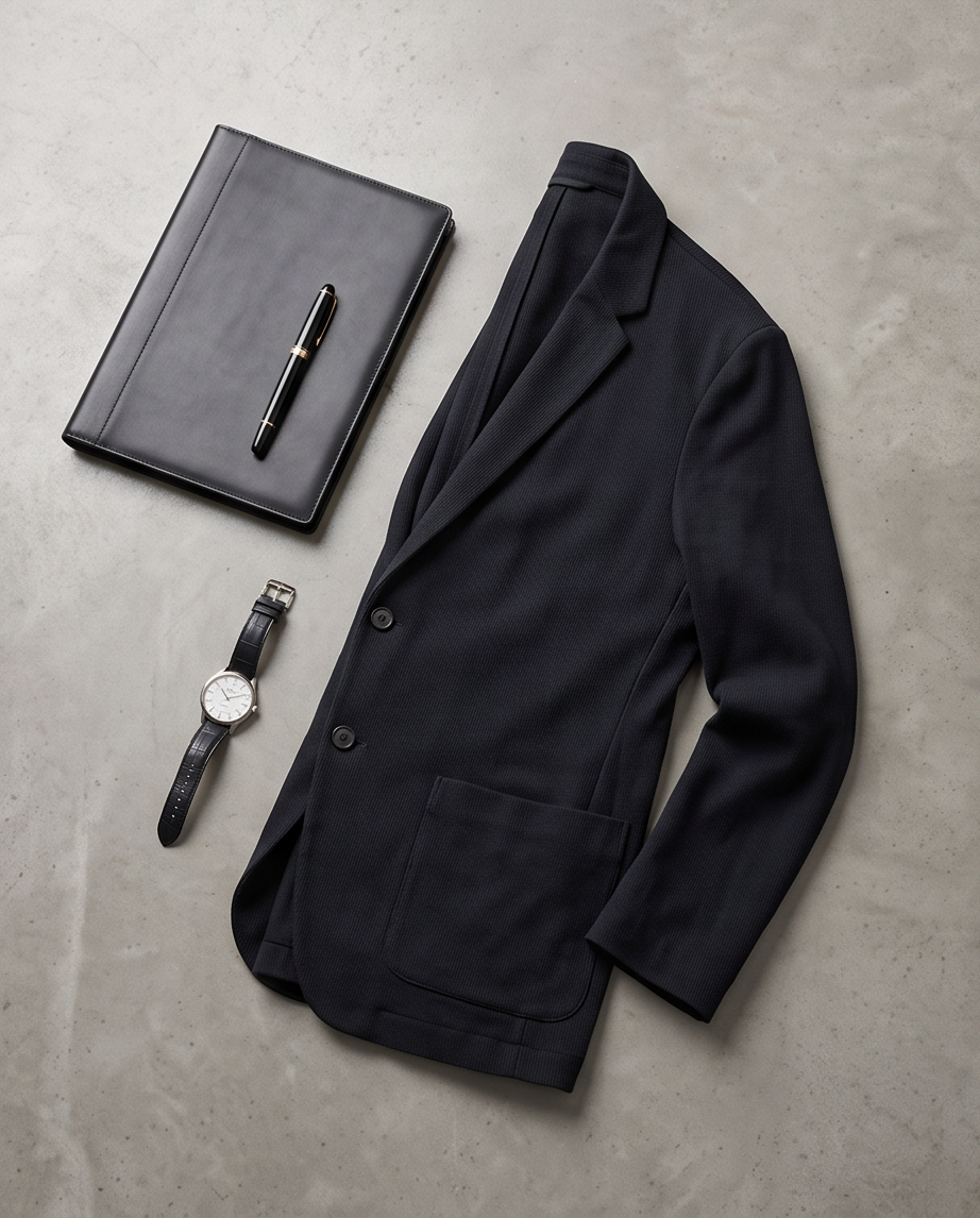 Transit Blazer Lin Noir — Comme Neuf — Taille S/M