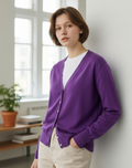 Cardigan FERRACHE Violet — Neuf — Tailles S /M/L