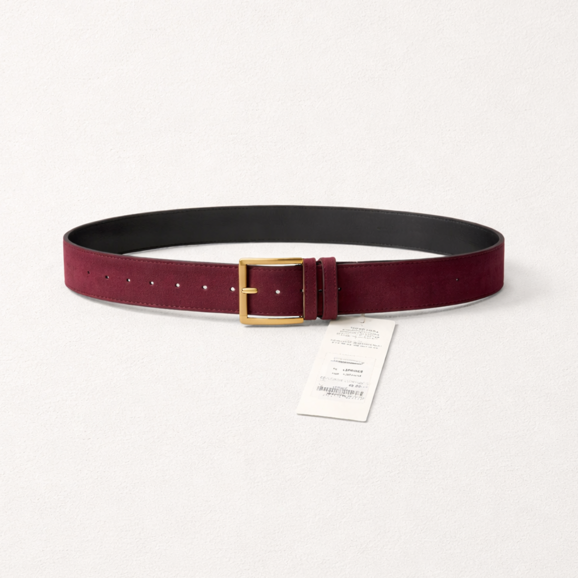 Ceinture Grace & Mila Bordeaux — Boucle Dorée — Neuve