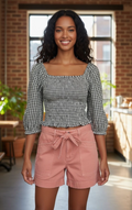 edc blouse carreaux - neuve- S et XS