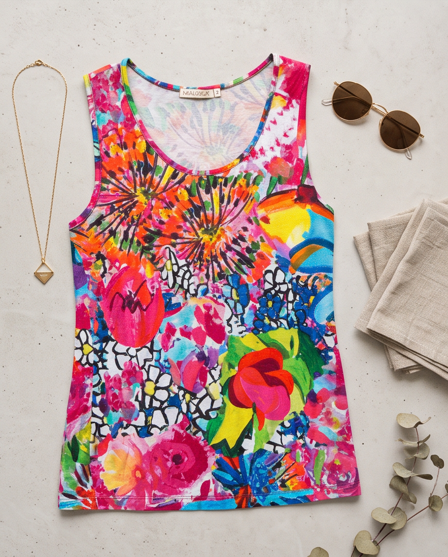Top Maloka multicolore — très bon état — taille 2