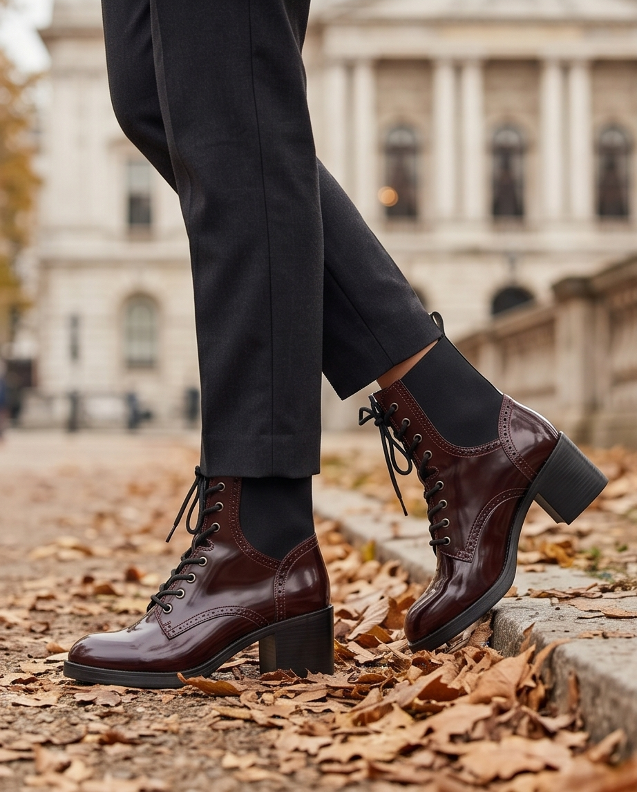 Bottines Catwalk Vernis Bordeaux — Neuves — Pointure 39