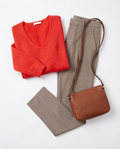 Pull Rouge — Coupe Élégante — Neuf — Taille S