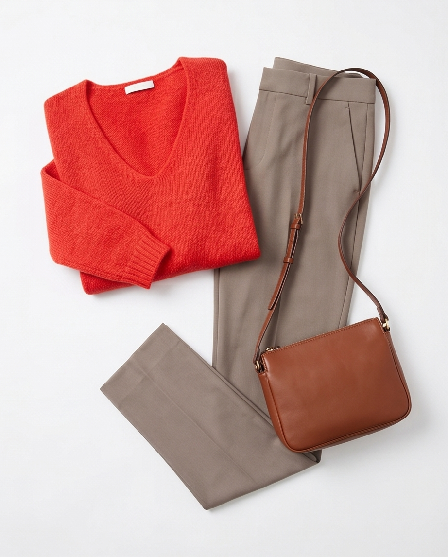 Pull Rouge — Coupe Élégante — Neuf — Taille S
