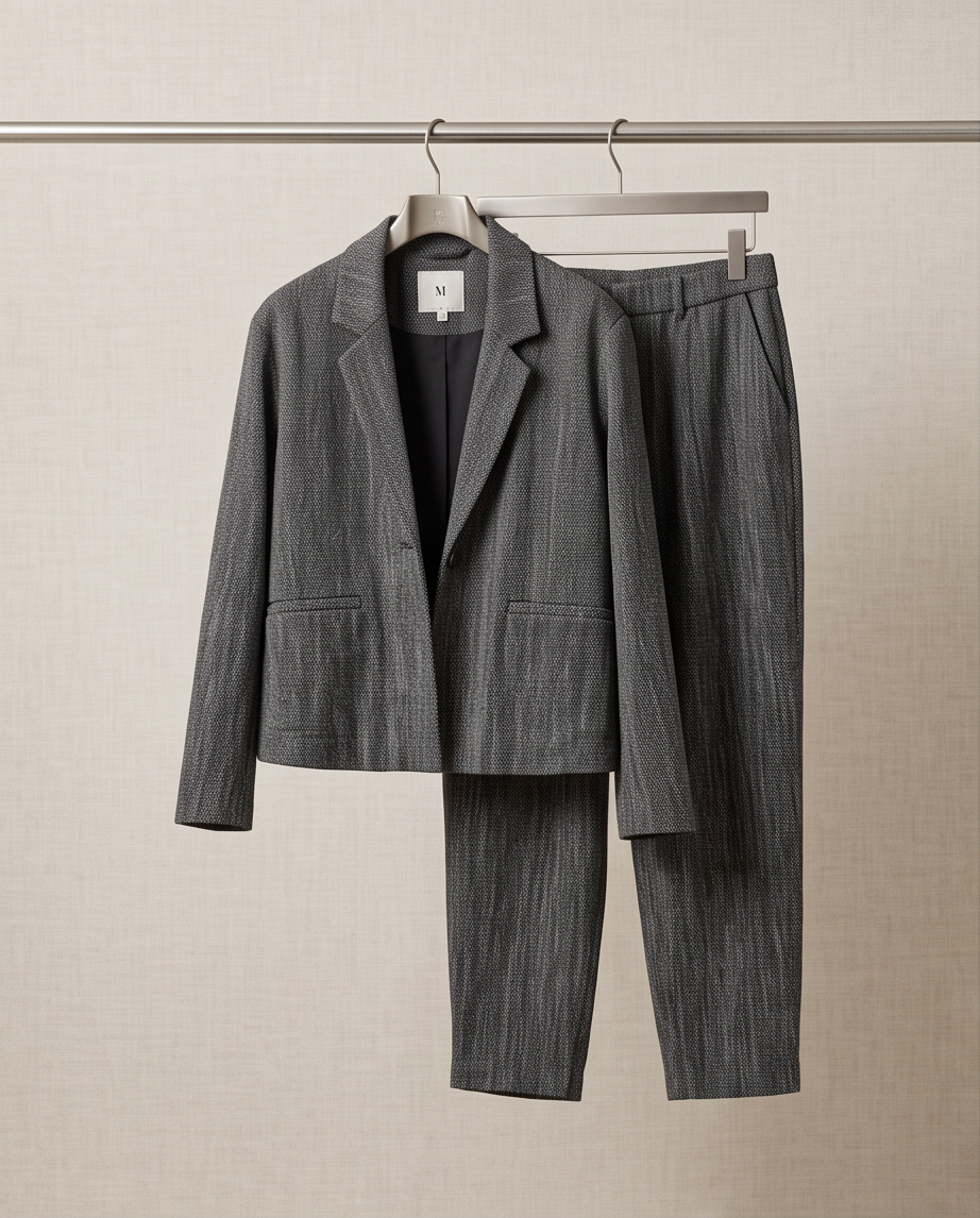 Transit Ensemble Veste & Pantalon Gris — Neuf — Taille M