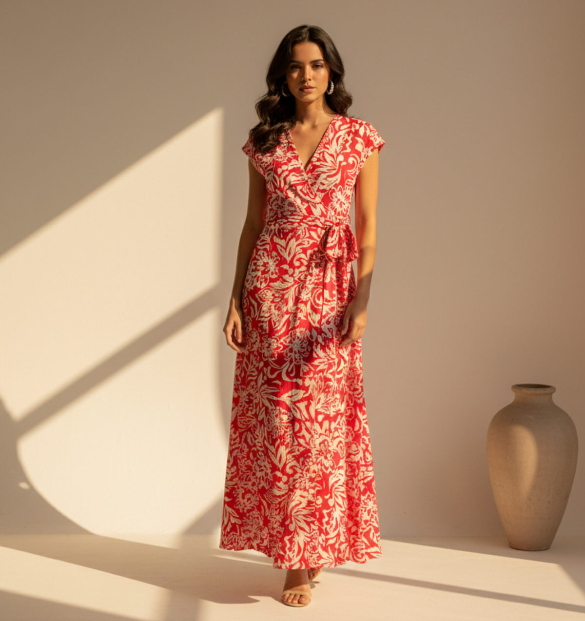 Artlove robe longue rouge - neuve - taille 34