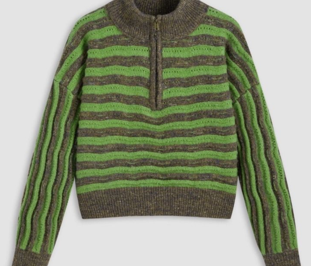 PULL EN MAILLE À RAYURES - NEUF - TAILLE M
