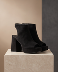 Forever Comfort Sandales à Plateforme Noires — Taille 38